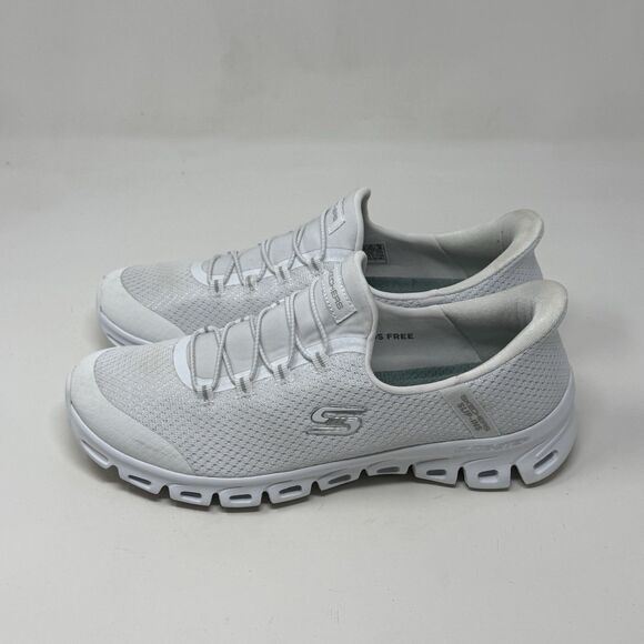 Skechers Slip-Ins Glide Step Persistence Shoes Womens 8.5 White Hands Free - Picture 4 of 16